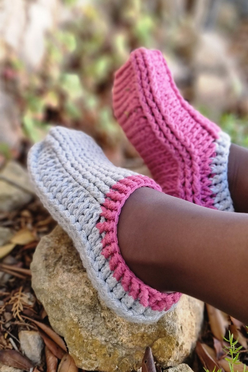 Narrow Crochet Slippers Pattern