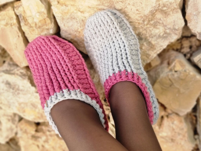 Narrow Crochet Slippers Pattern