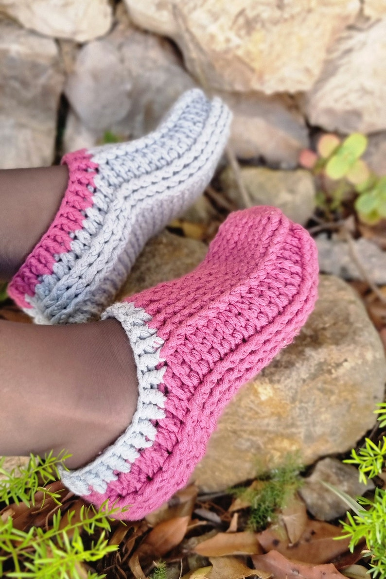 Narrow Crochet Slippers Pattern