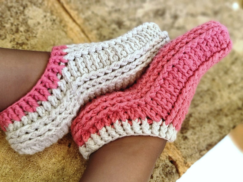 Narrow Crochet Slippers Pattern