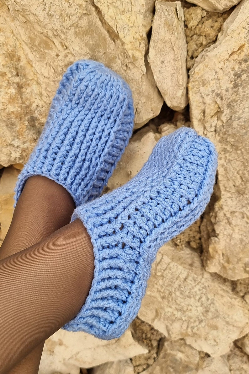 Narrow Crochet Slippers Pattern
