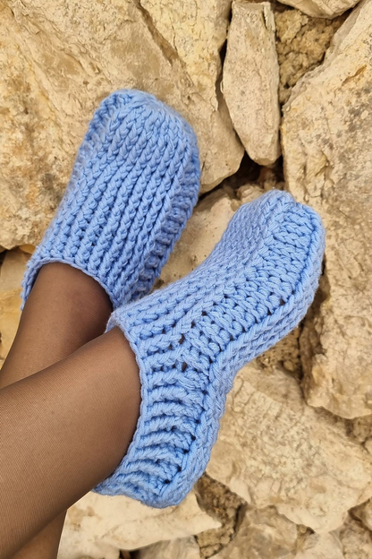 Narrow Crochet Slippers Pattern