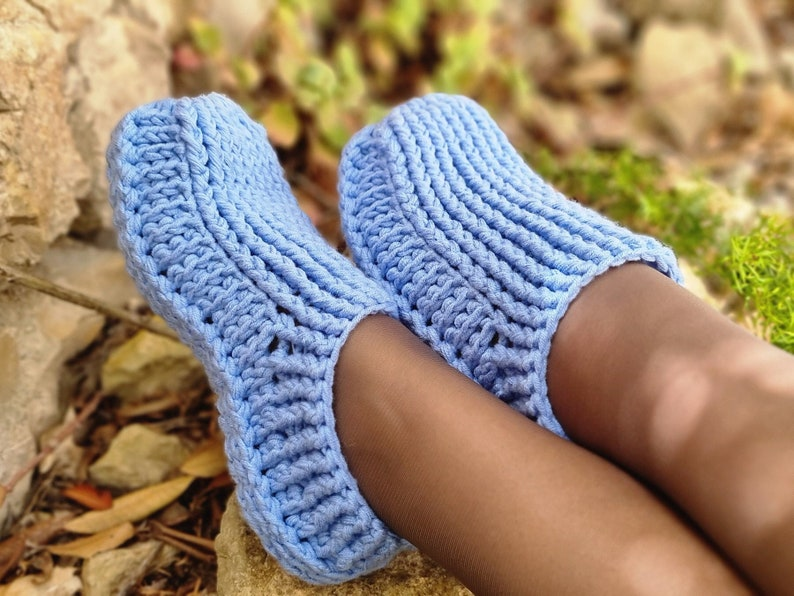 Narrow Crochet Slippers Pattern