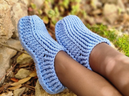 Narrow Crochet Slippers Pattern