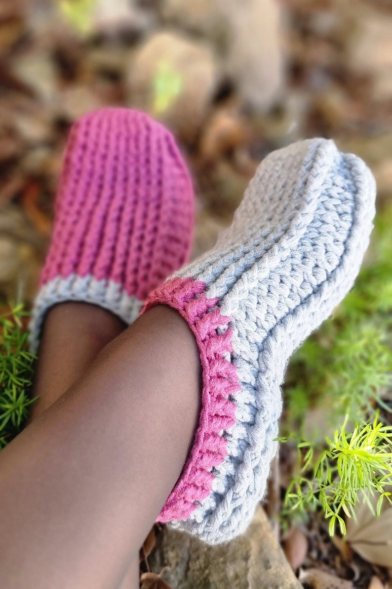 Narrow Crochet Slippers Pattern